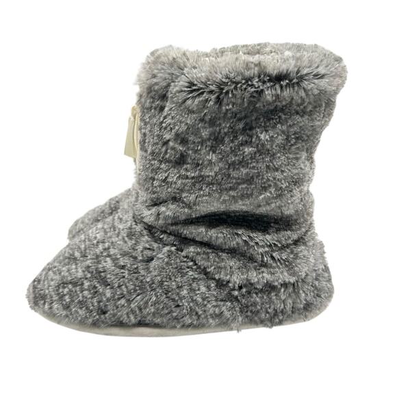 Dearfoams Women's Gray No Sweat Comfort Bootie Slipper Size 5-6 - Picture 5 of 11